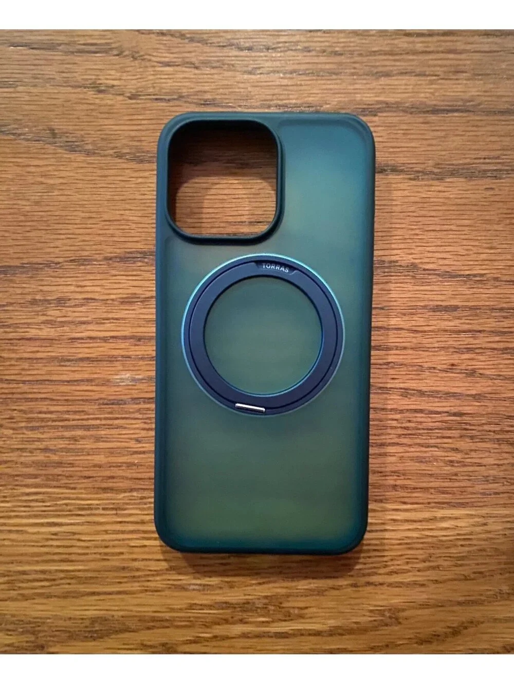 Torras Upro 360 degree Rotatable Magnetic Ring Case for iPhone 15 Pro Max Green